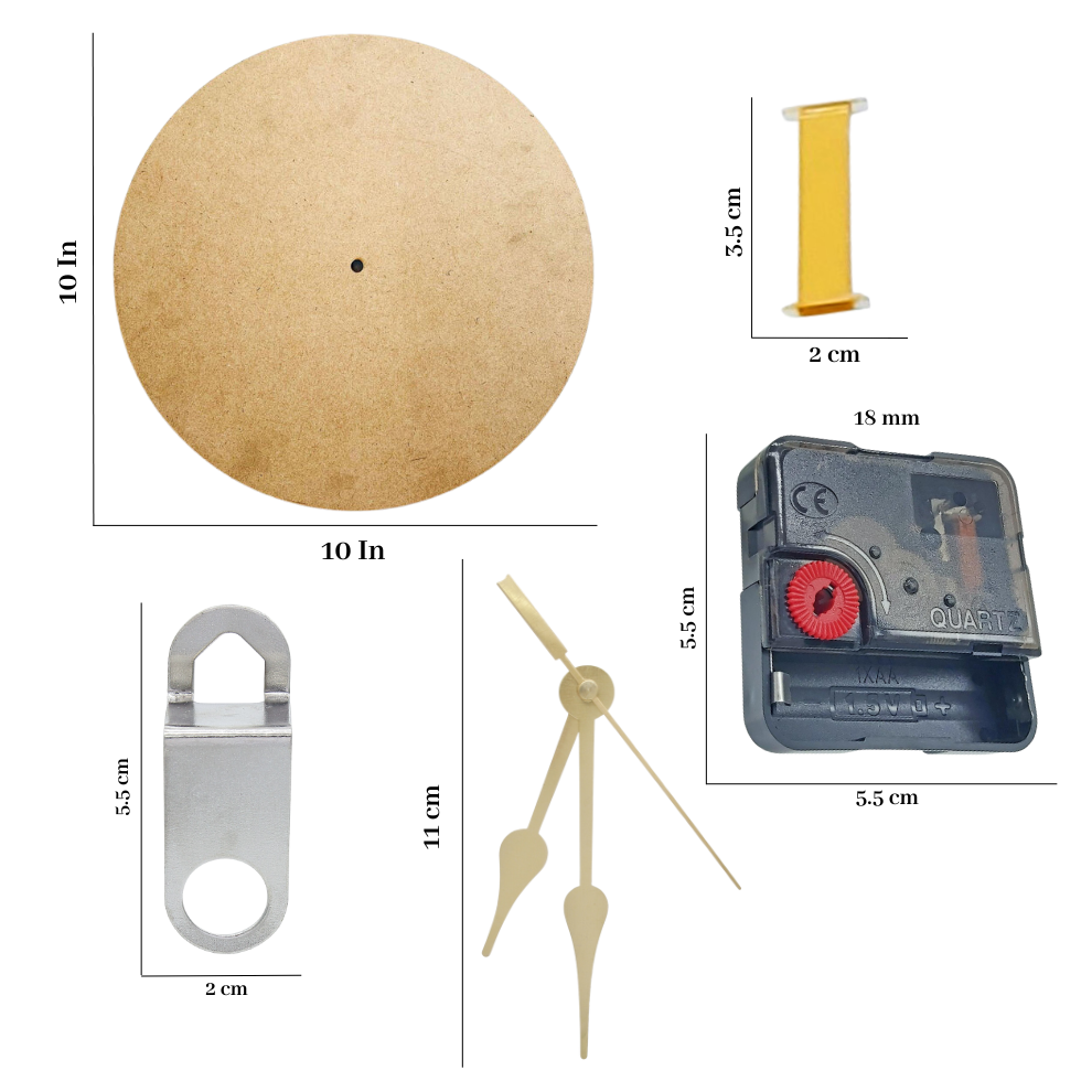 MDF Clock Set, Resin Clock Making Kit
