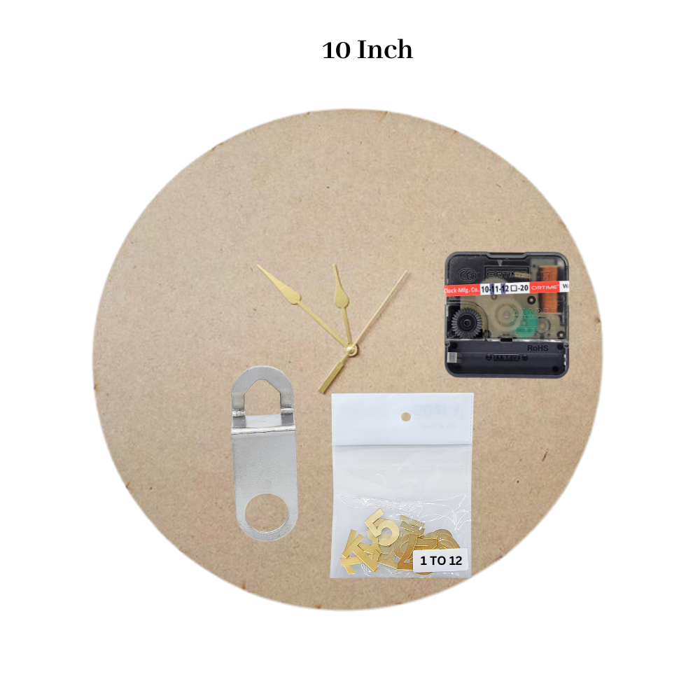 MDF Clock Set, Resin Clock Making Kit