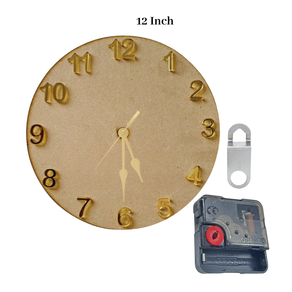 MDF Clock Set, Resin Clock Making Kit