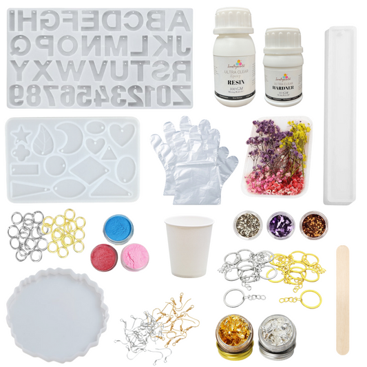 85 Pcs Resin Art Kit, Jewellery & Keychain Making Kit