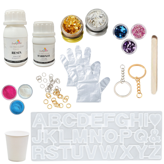 68 Pcs Resin Art Kit, Resin Keychain Kit, Pendant Making Kit