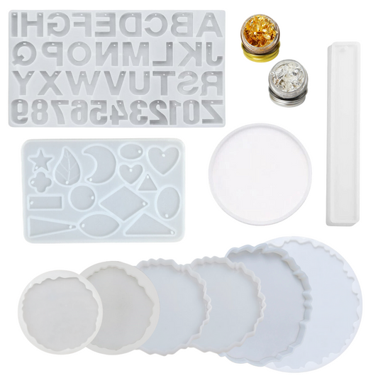 Epoxy Resin Art Moulds Kit, Silicone Molds Set, 13 Pcs