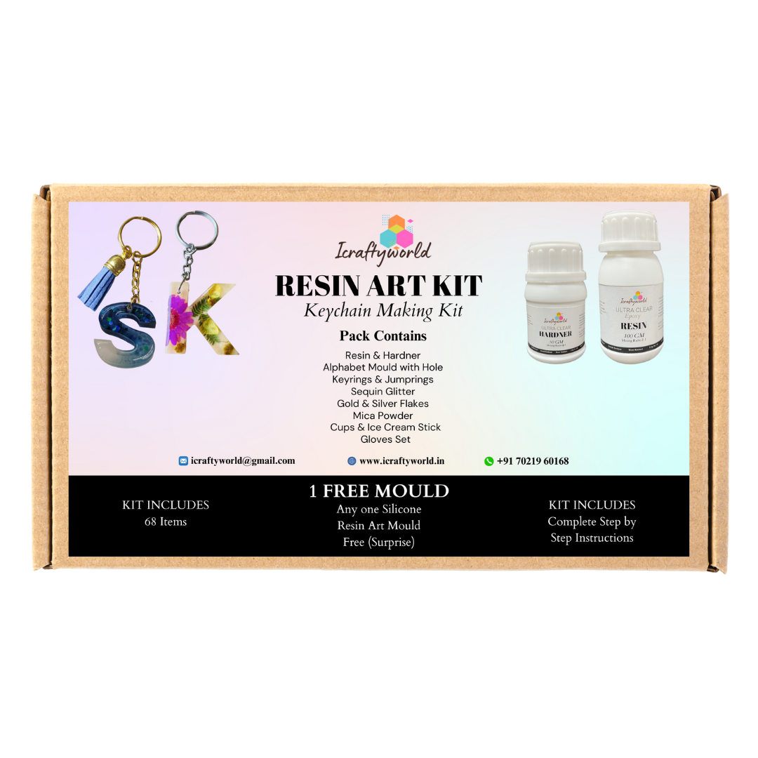68 Pcs Resin Art Kit, Resin Keychain Kit, Pendant Making Kit