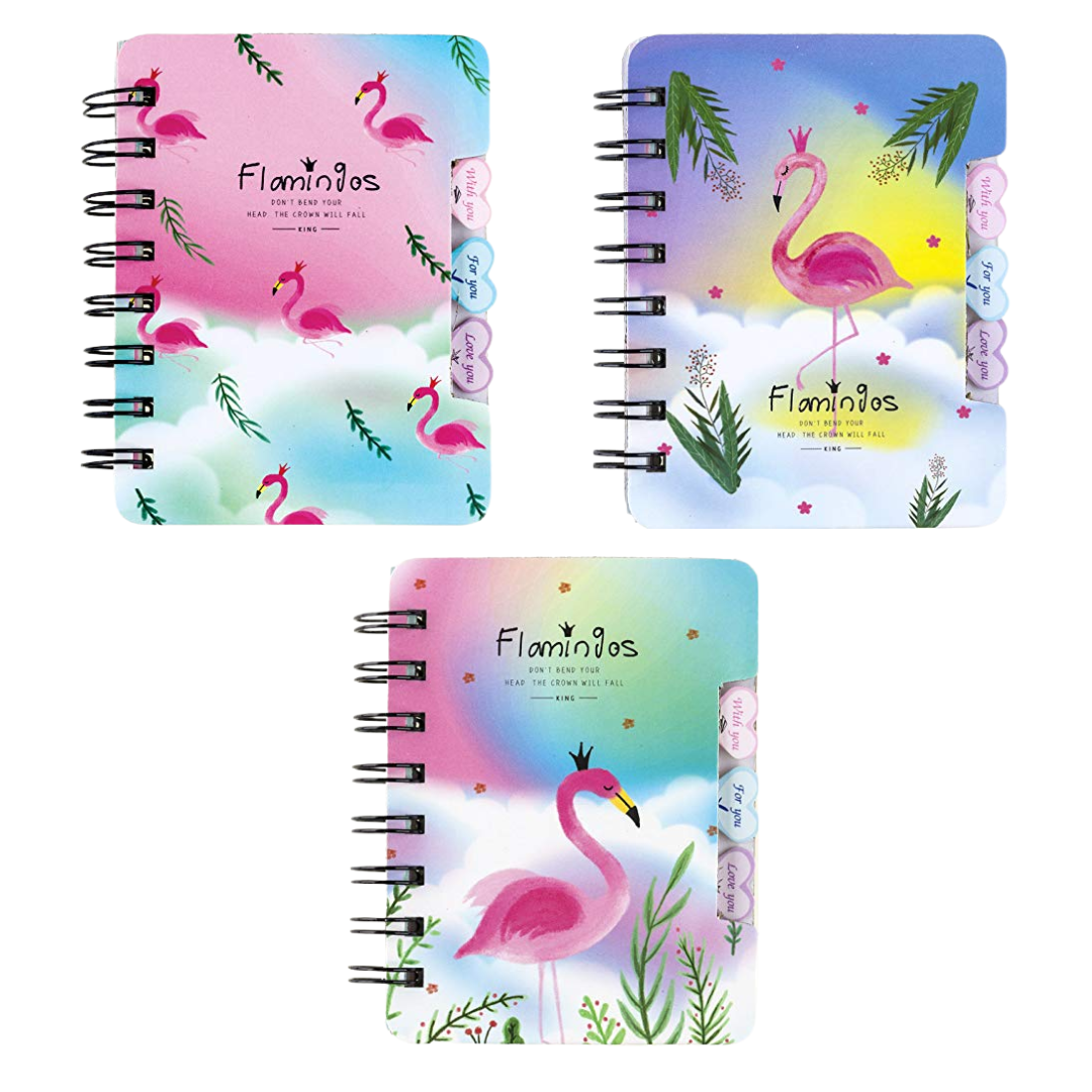 Flamingo Hardcover Spiral Diary