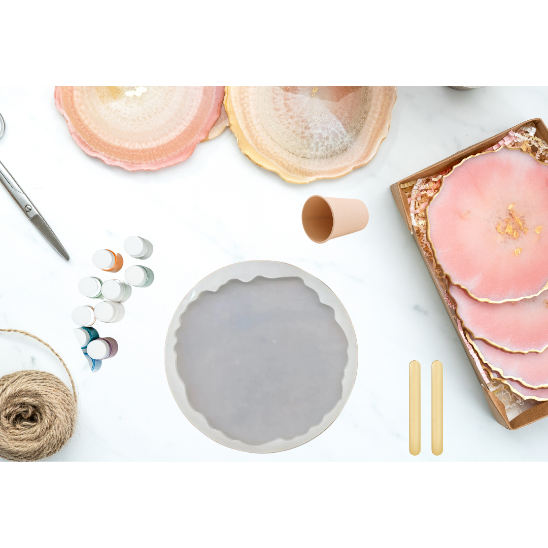 3 Inch Silicone Agate Round Coaster Mould