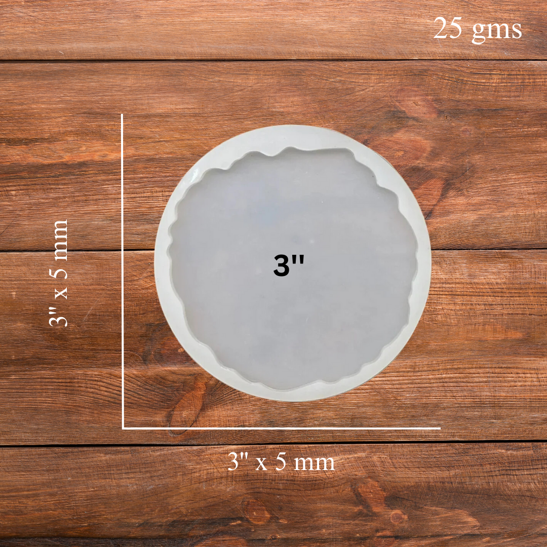 3 Inch Silicone Agate Round Coaster Mould