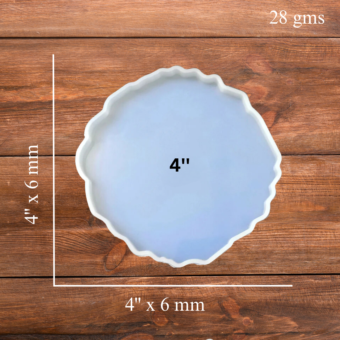 4 Inch Silicone Agate Round Coaster Mould