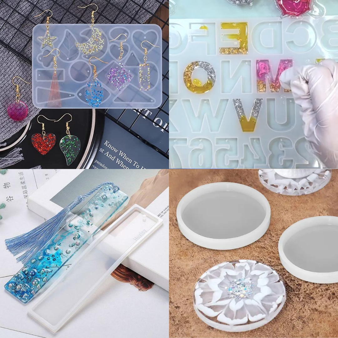 Epoxy Resin Art Moulds Kit, Silicone Molds Set, 13 Pcs