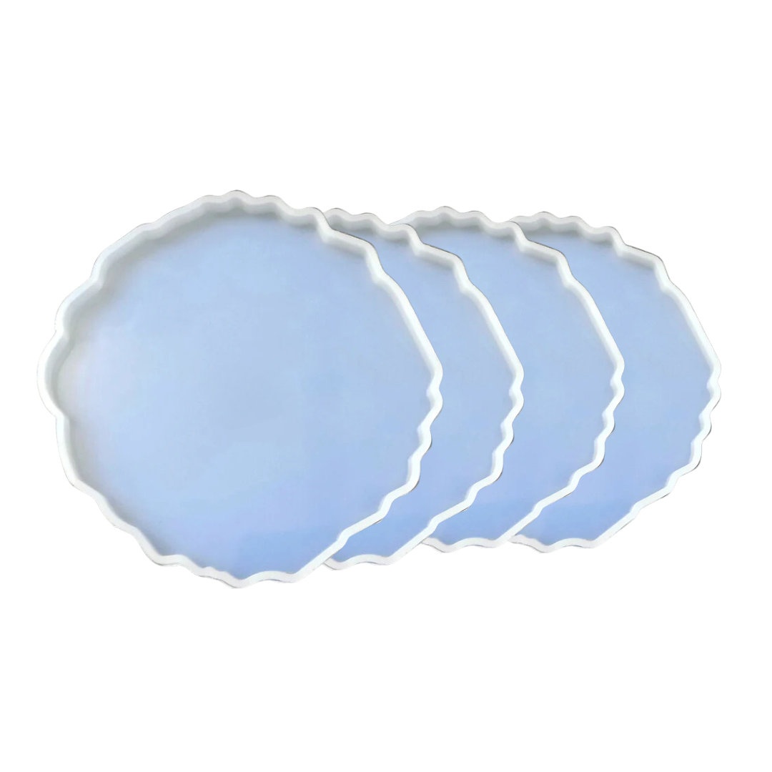 4 Inch Silicone Agate Round Coaster Mould