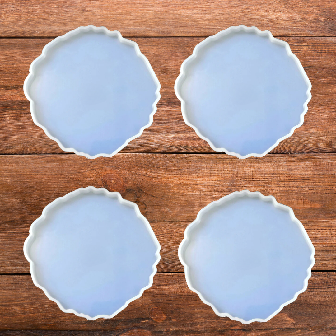 4 Inch Silicone Agate Round Coaster Mould