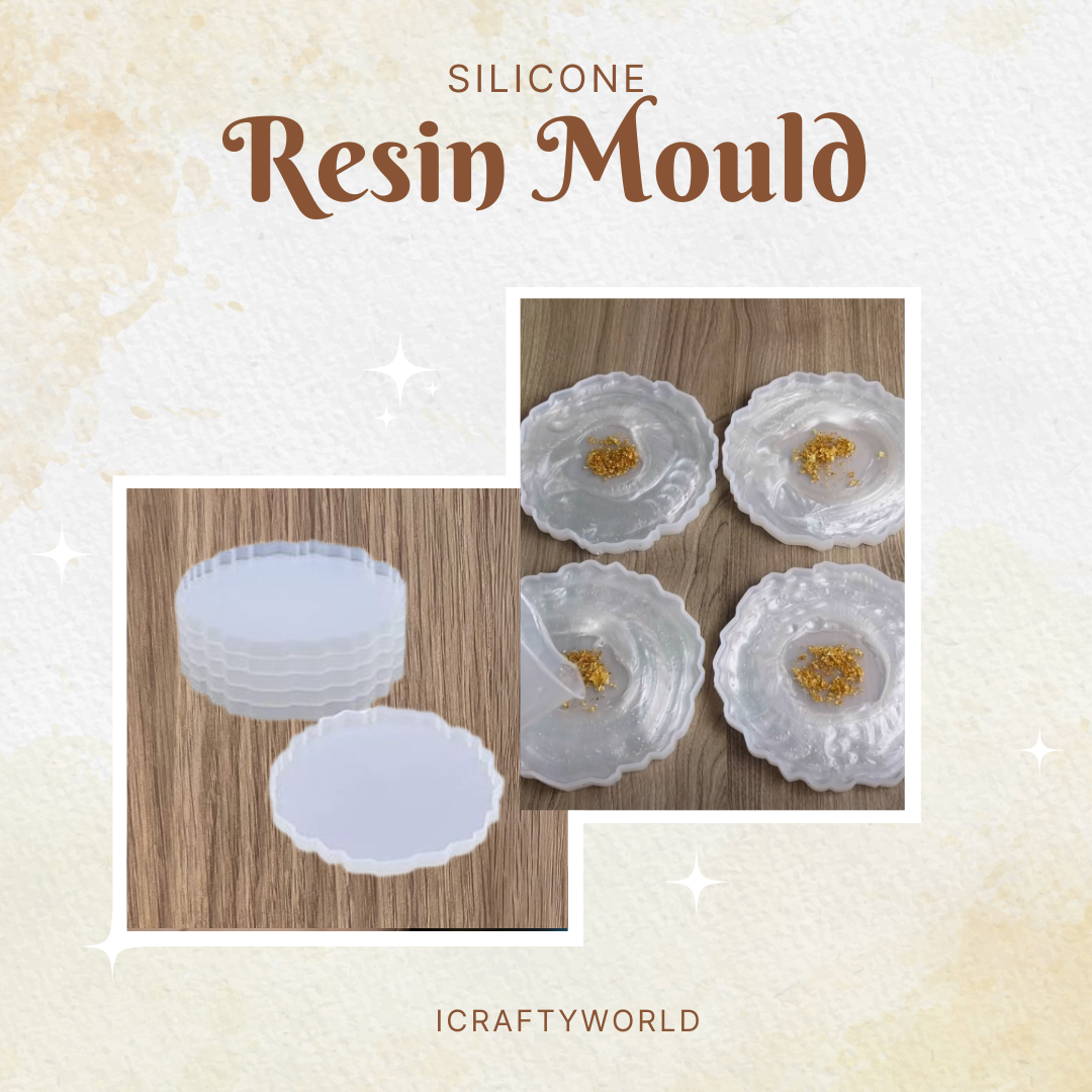 4 Inch Silicone Agate Round Coaster Mould