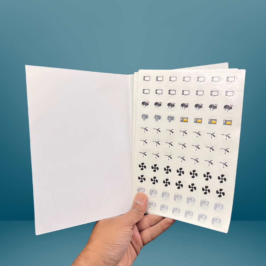 Transparent Electric Switch Board Stickers for Home, 41 Designs 5 Sheets