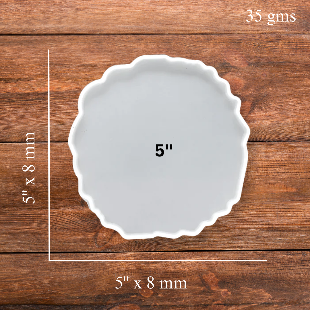 5 Inch Silicone Agate Round Coaster Mould