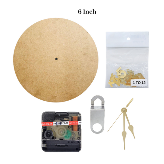 MDF Clock Set, Resin Clock Making Kit