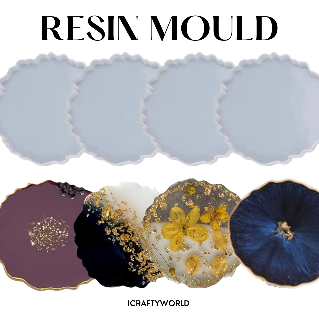 6 Inch Silicone Agate Round Coaster Mould