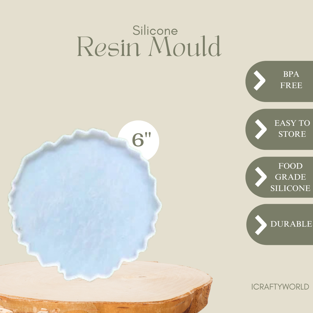 6 Inch Silicone Agate Round Coaster Mould