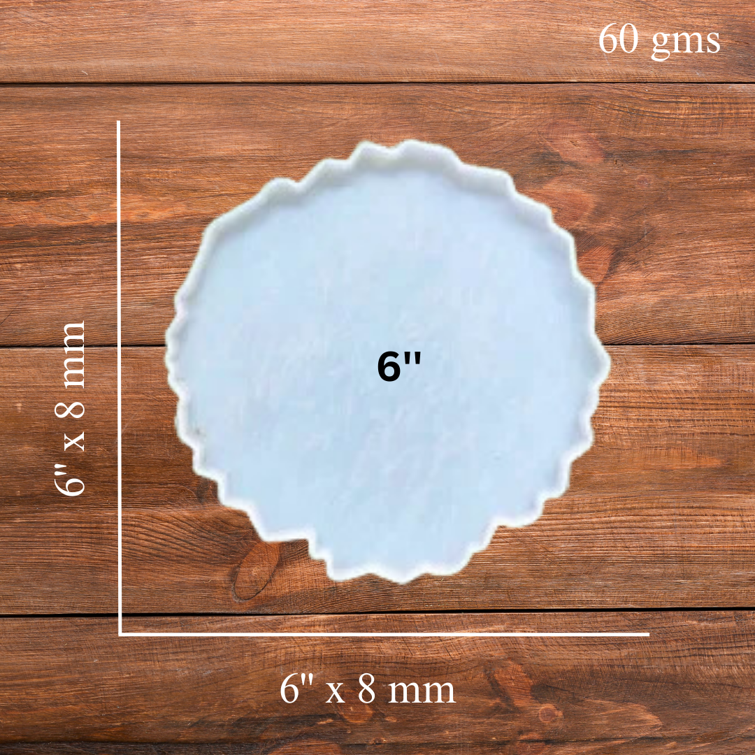 6 Inch Silicone Agate Round Coaster Mould