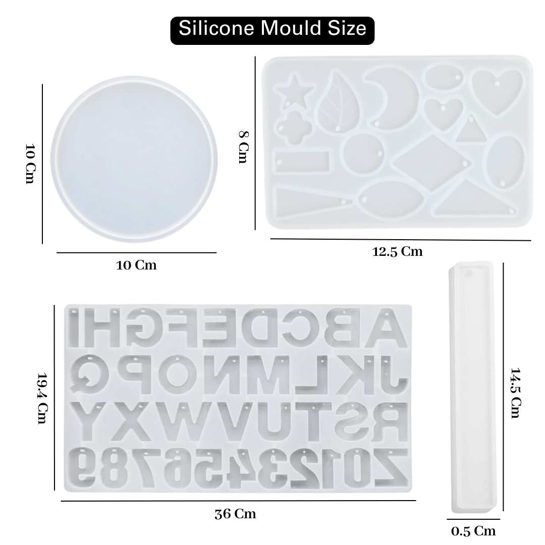 Epoxy Resin Art Moulds Kit, Silicone Molds Set, 13 Pcs