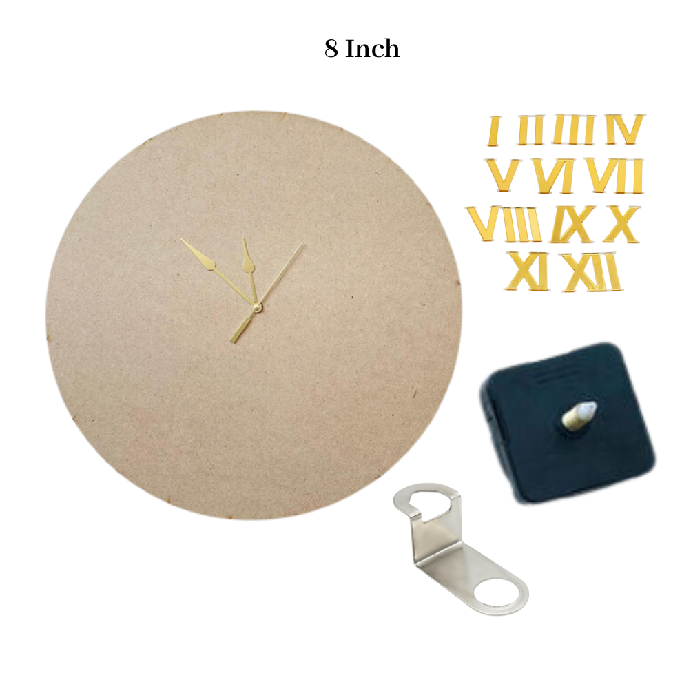MDF Clock Set, Resin Clock Making Kit