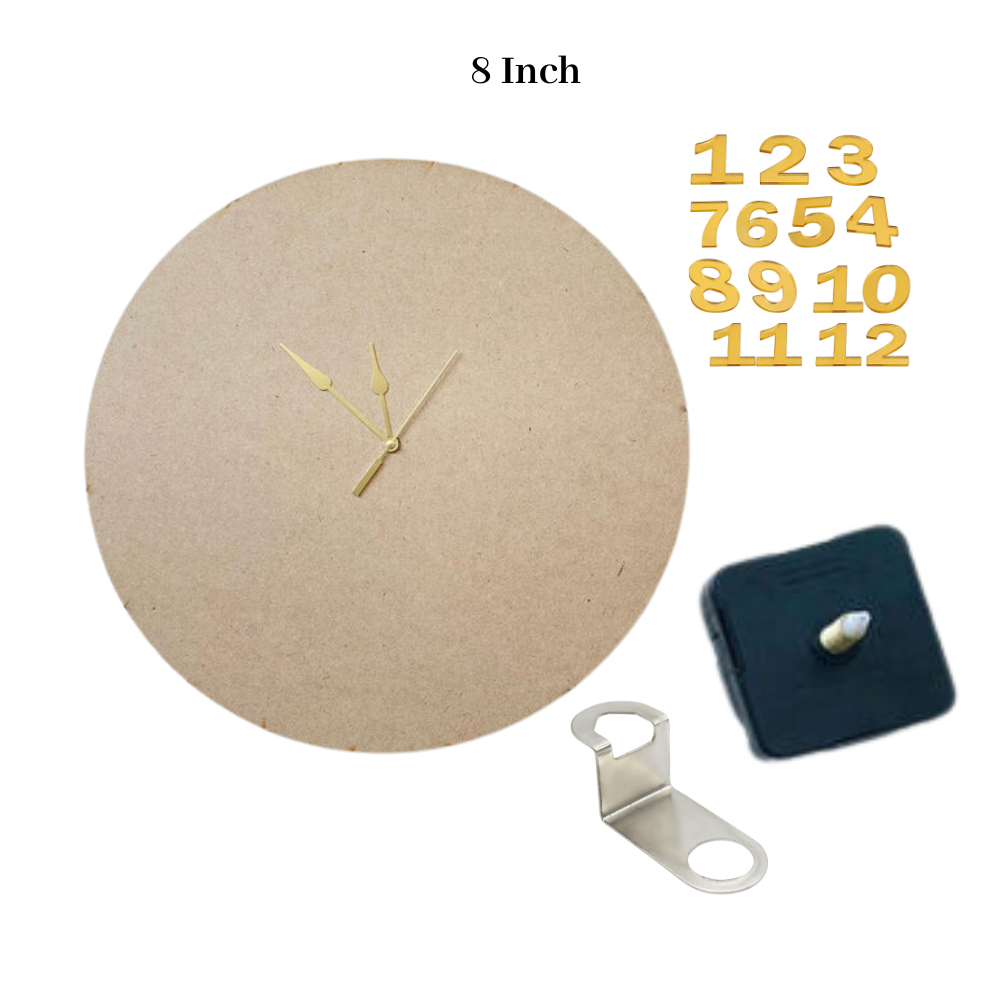 MDF Clock Set, Resin Clock Making Kit