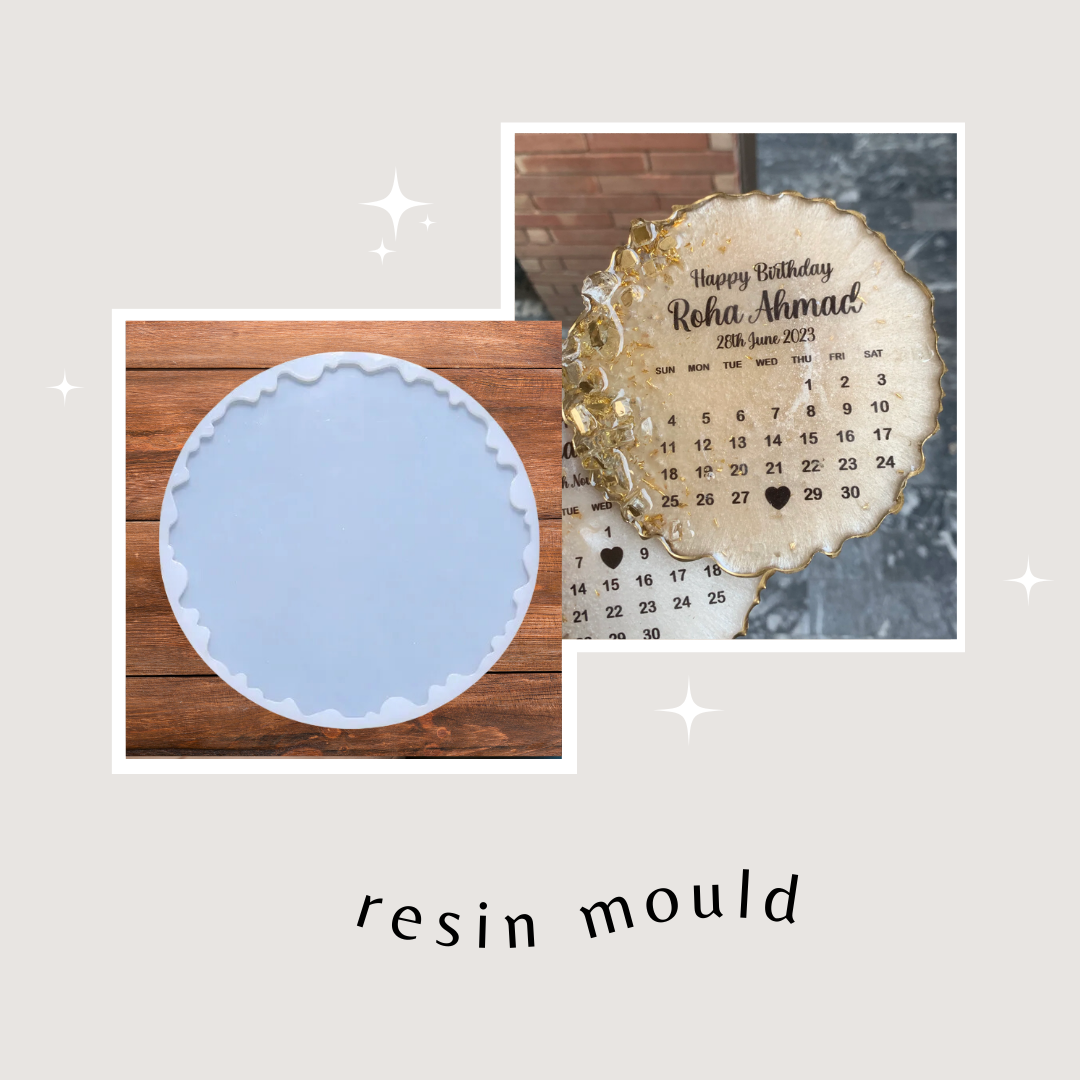 8 Inch Silicone Agate Round Coaster Mould