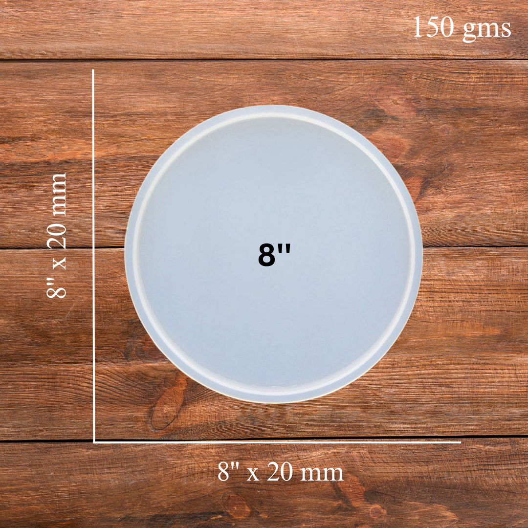 8 Inch Silicone Round Coaster Mould, Pack of 1