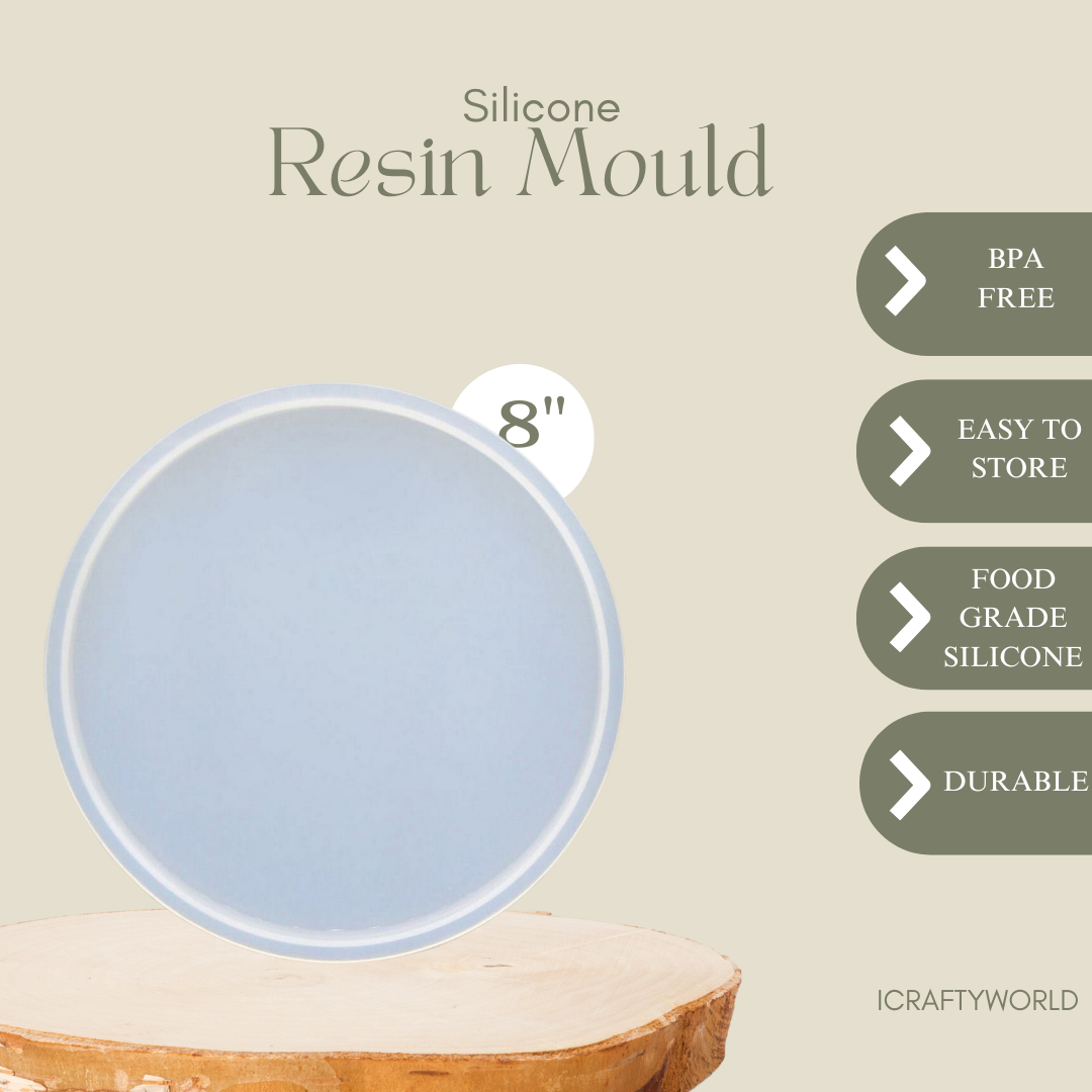 8 Inch Silicone Round Coaster Mould, Pack of 1