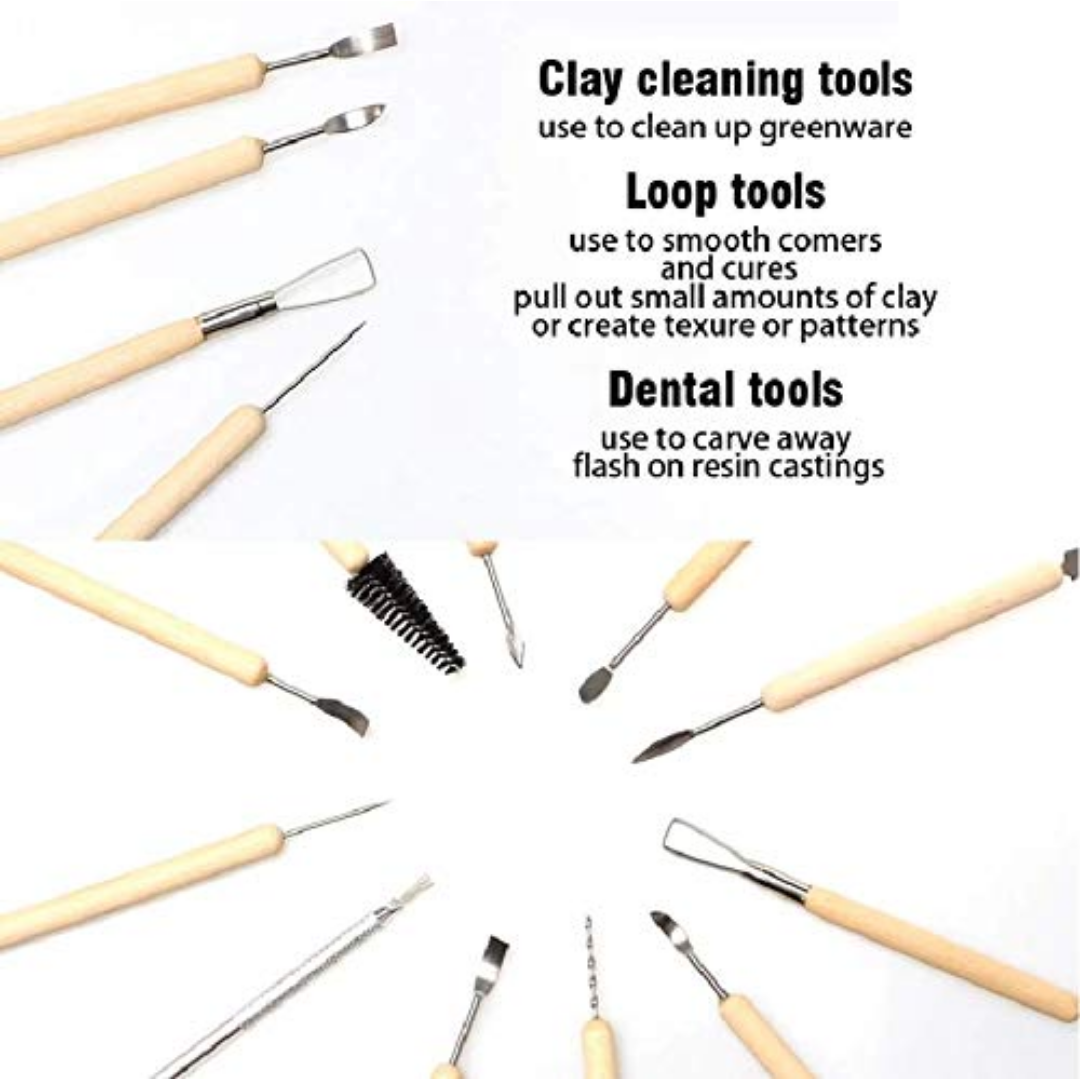 Wooden Clay Sculpting Tools