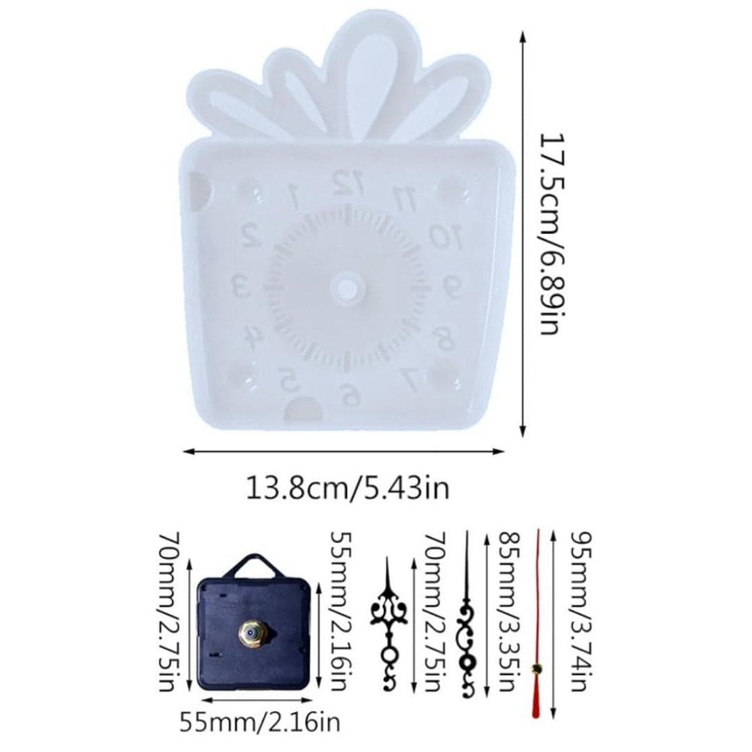 Gift Box Clock Mould Kit