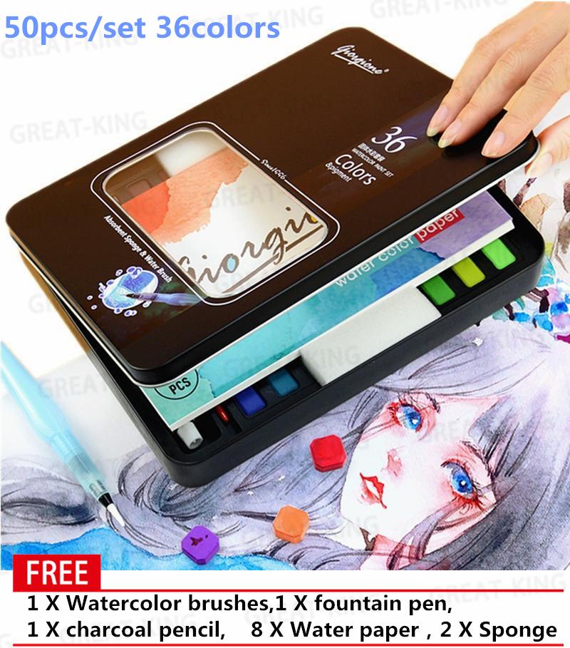 36 Shades Watercolor Tin Box