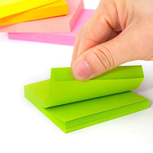900 Sheets Neon Sticky Notes Pad Office Stationery