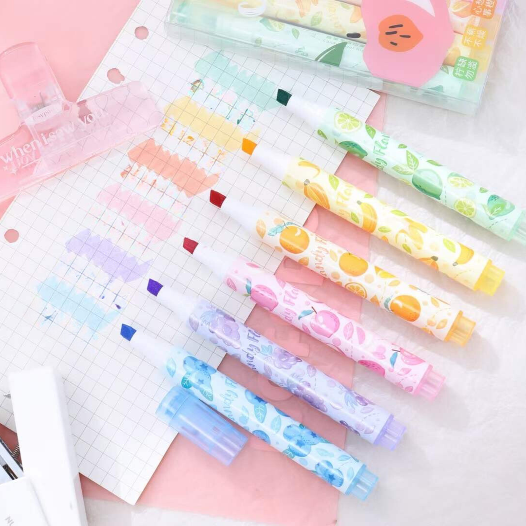 Pastel Color Highlighter with Stamp Scented Pen