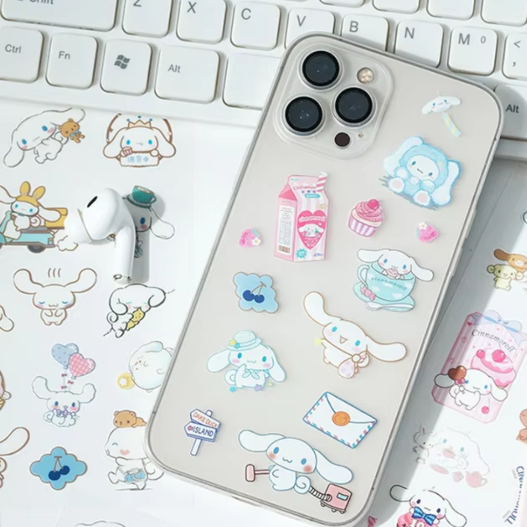 4 Sheets Sanrio Cartoon Stickers Set