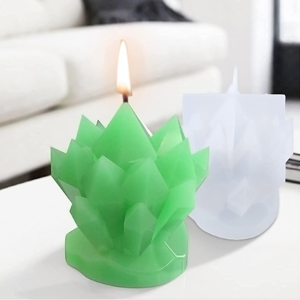 Silicone Candle Mould - Crystal Stone