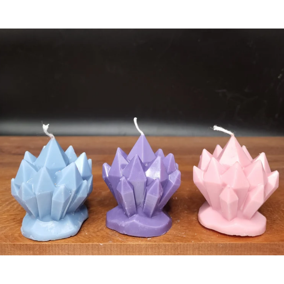 Silicone Candle Mould - Crystal Stone