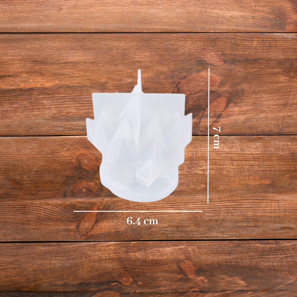 Silicone Candle Mould - Crystal Stone