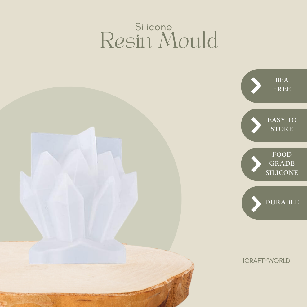 Silicone Candle Mould - Crystal Stone