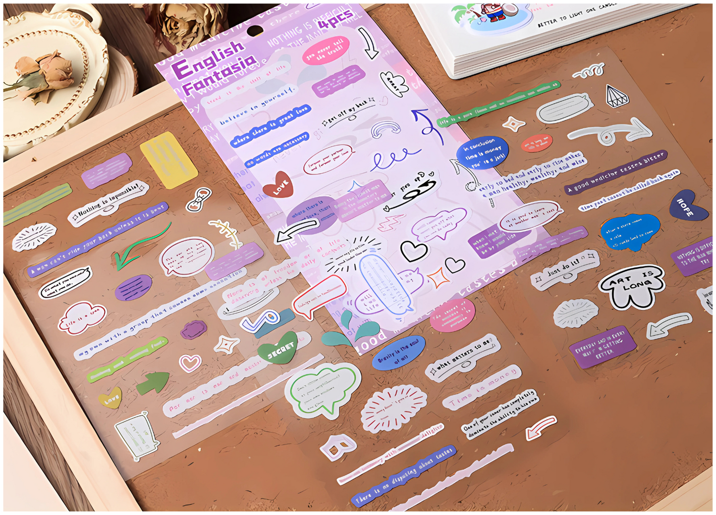 Word, Quotes Sticker 4 Sheet