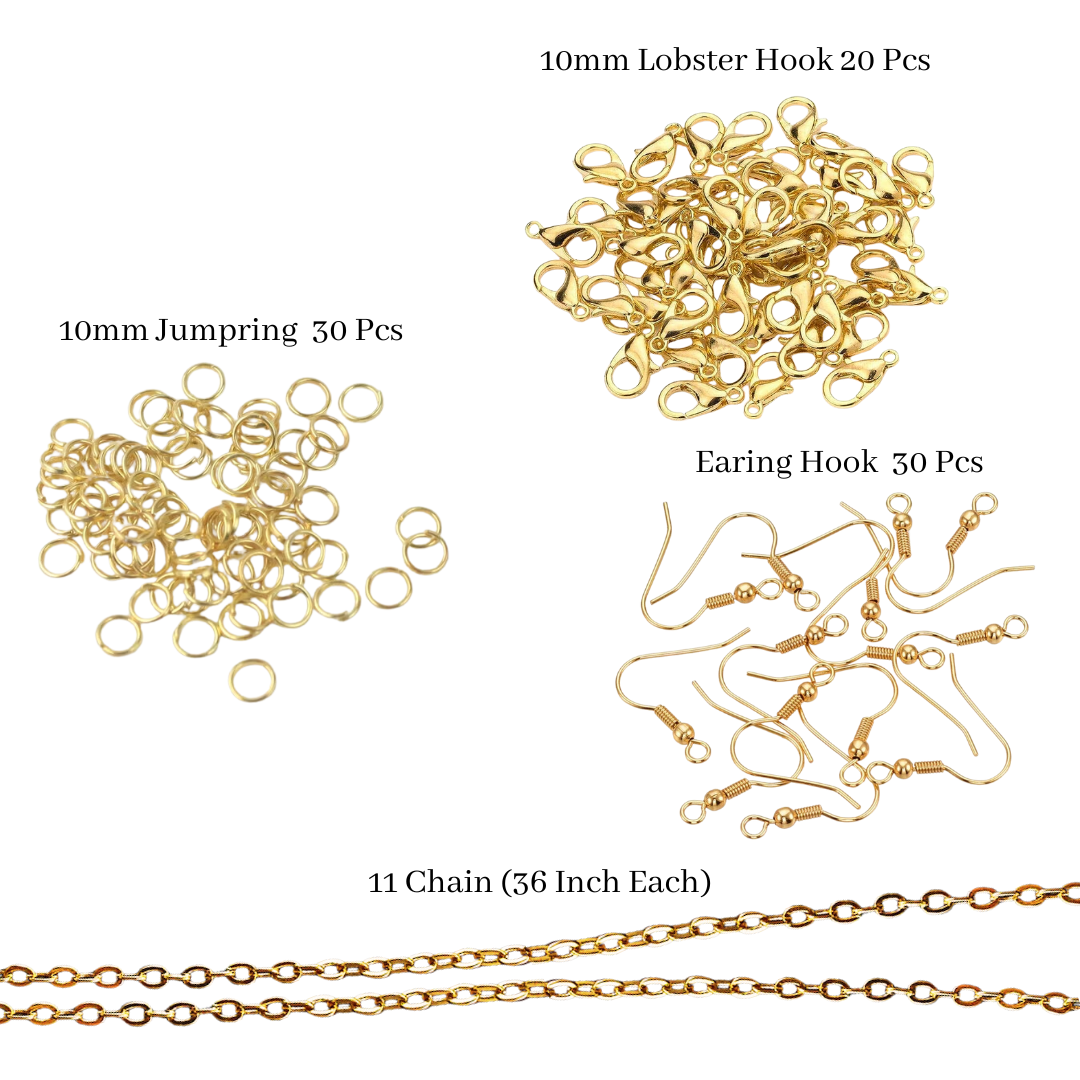DIY Jewelry Making Materials Kit, Chain for Resin Jewellery Making