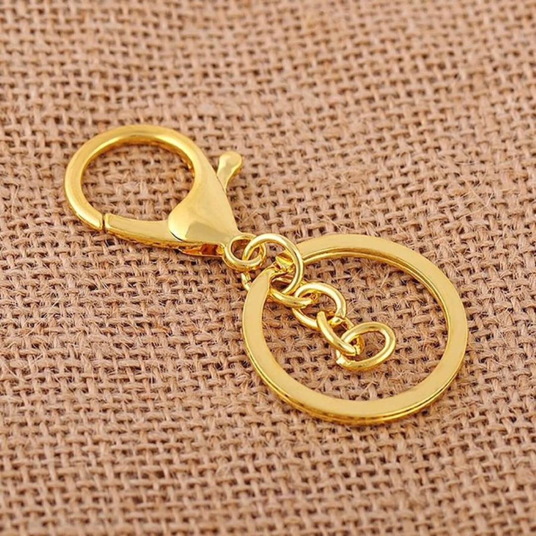 12 Pc Keychain Ring with Lobster Claw Clasp