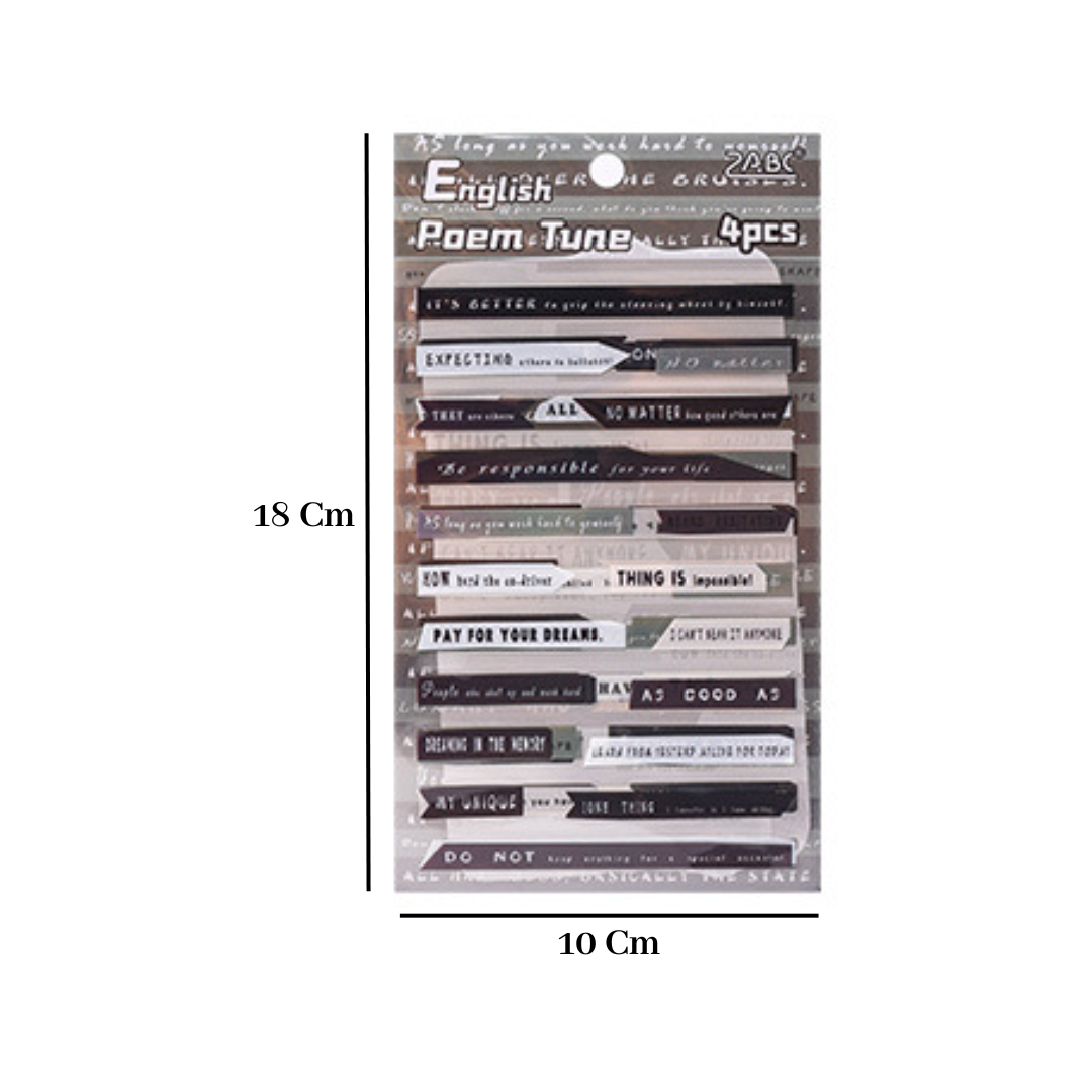Word, Quotes Sticker 4 Sheet