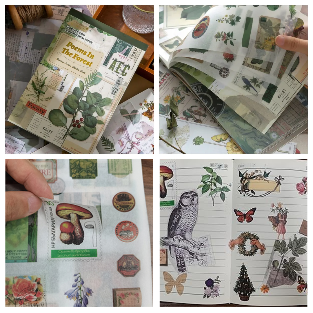 Journal Stickers Scrapbook Paper Kit