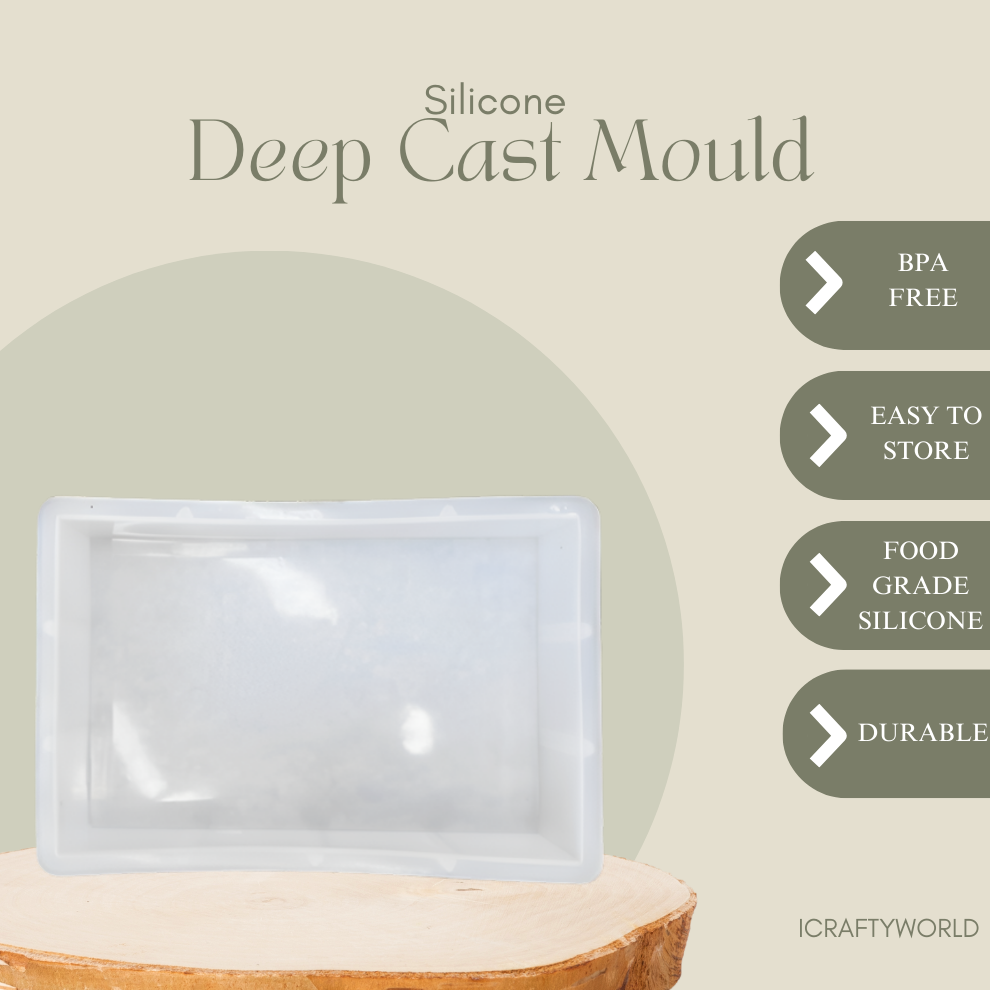 Deep Casting Resin Art Kit Rectangle Shape Mould 8 inch