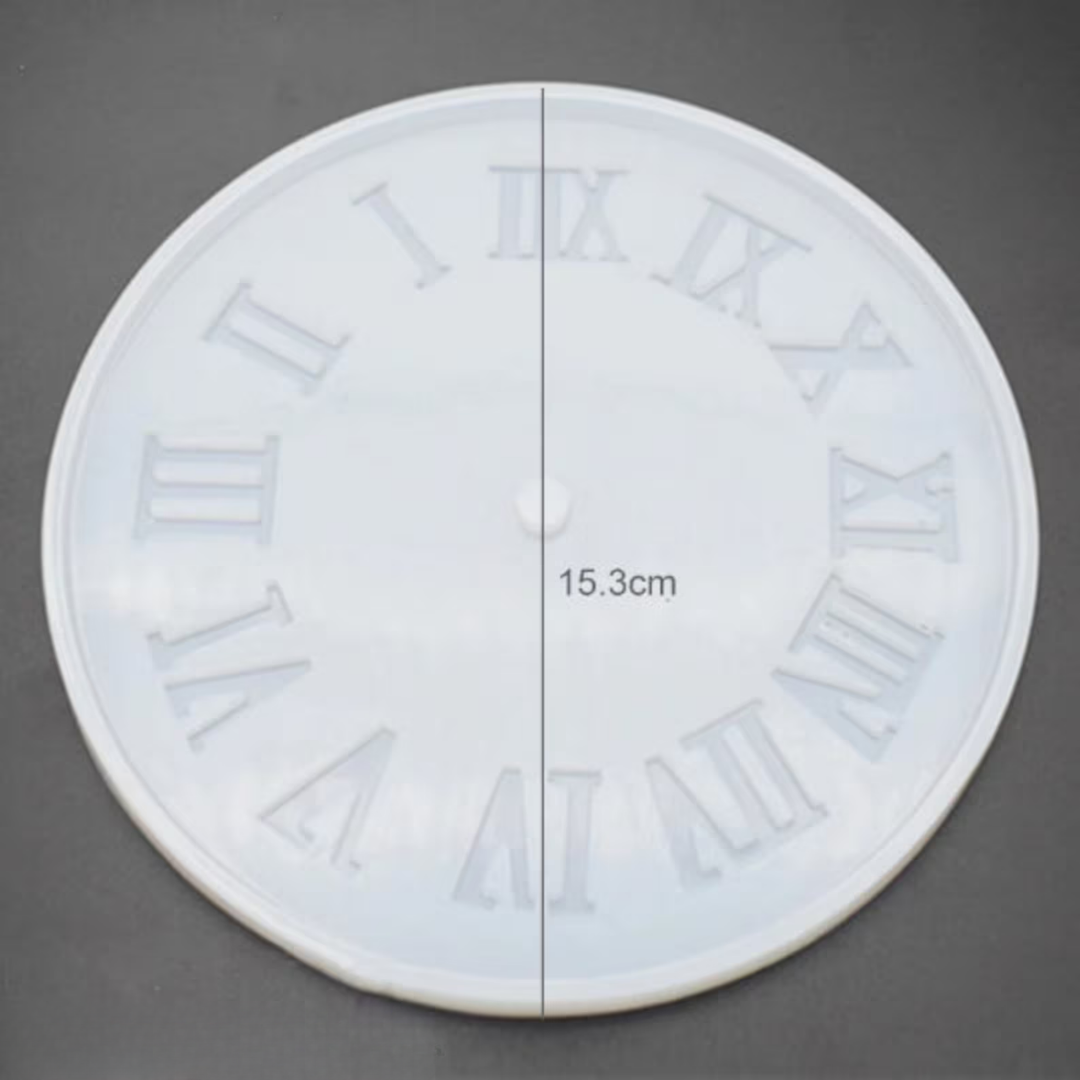 Transparent Silicone Clock Mould, 12 Inch