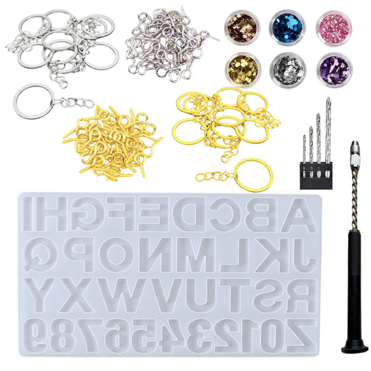 Resin Alphabet Accessories Kit 128 Pcs
