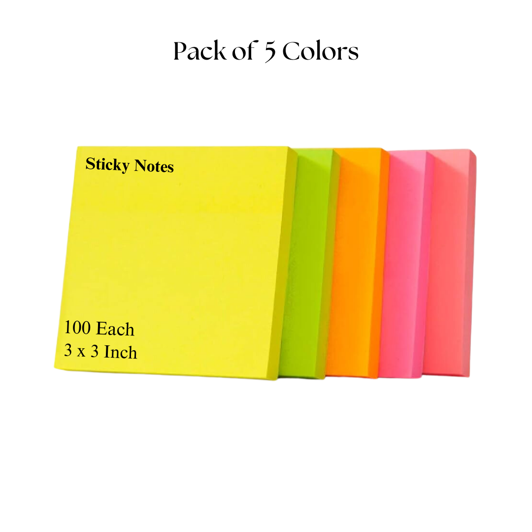 Sticky Notes Pad Pack of 5