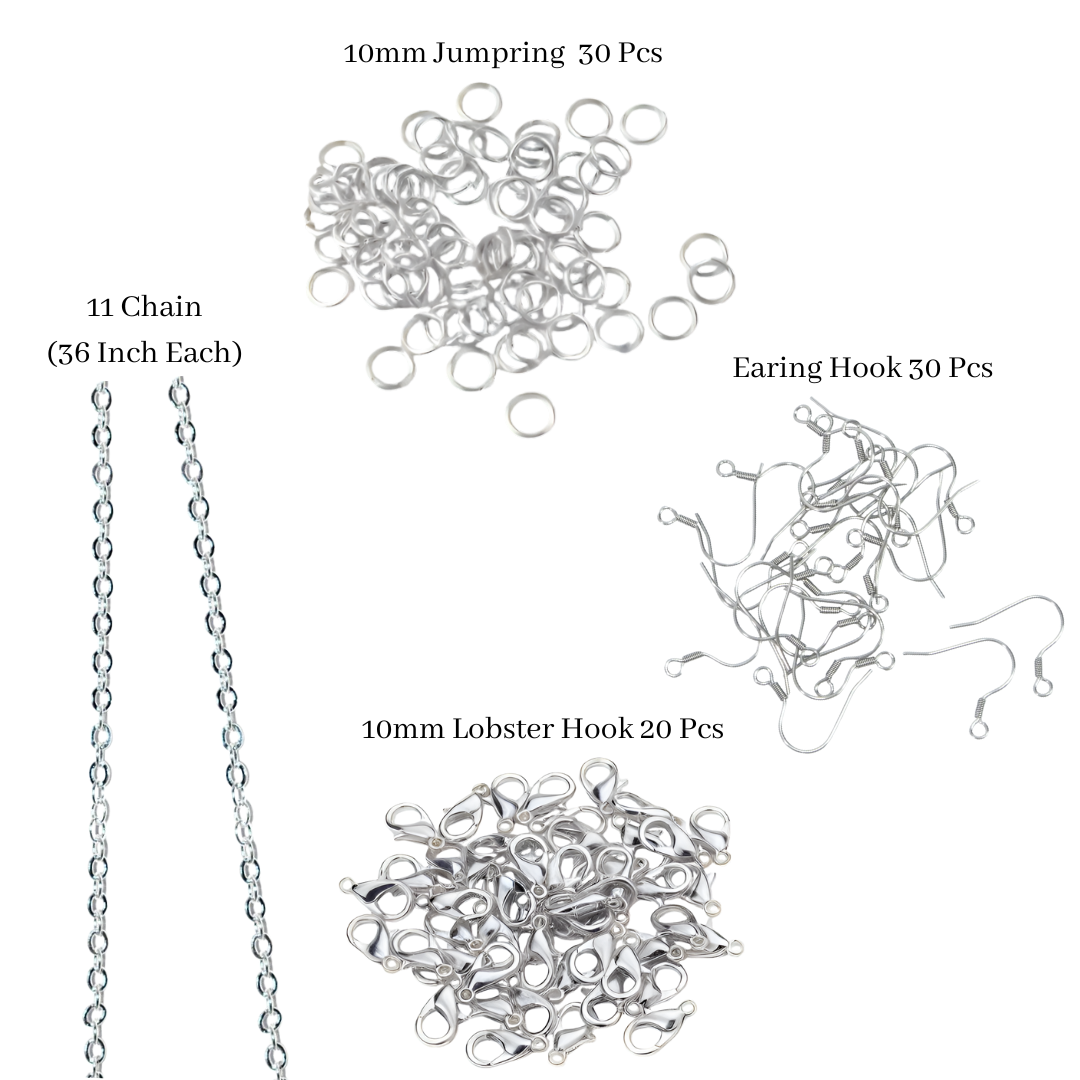 DIY Jewelry Making Materials Kit, Chain for Resin Jewellery Making