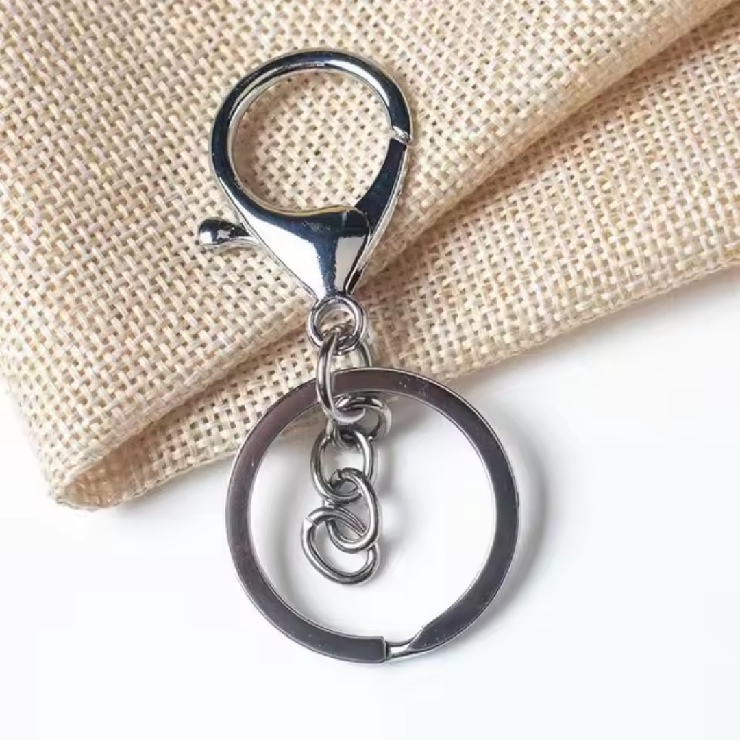 12 Pc Keychain Ring with Lobster Claw Clasp