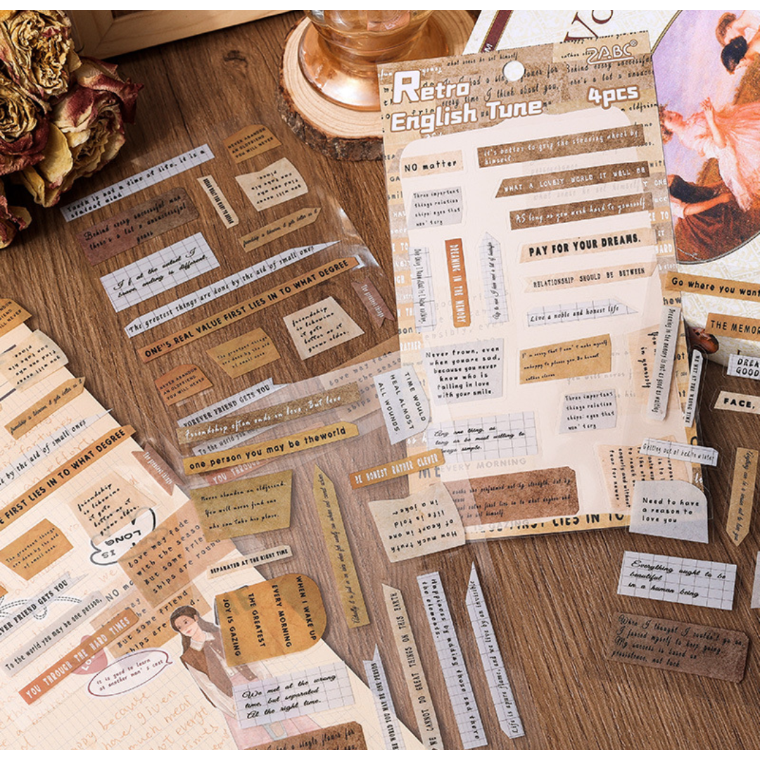 Word, Quotes Sticker 4 Sheet