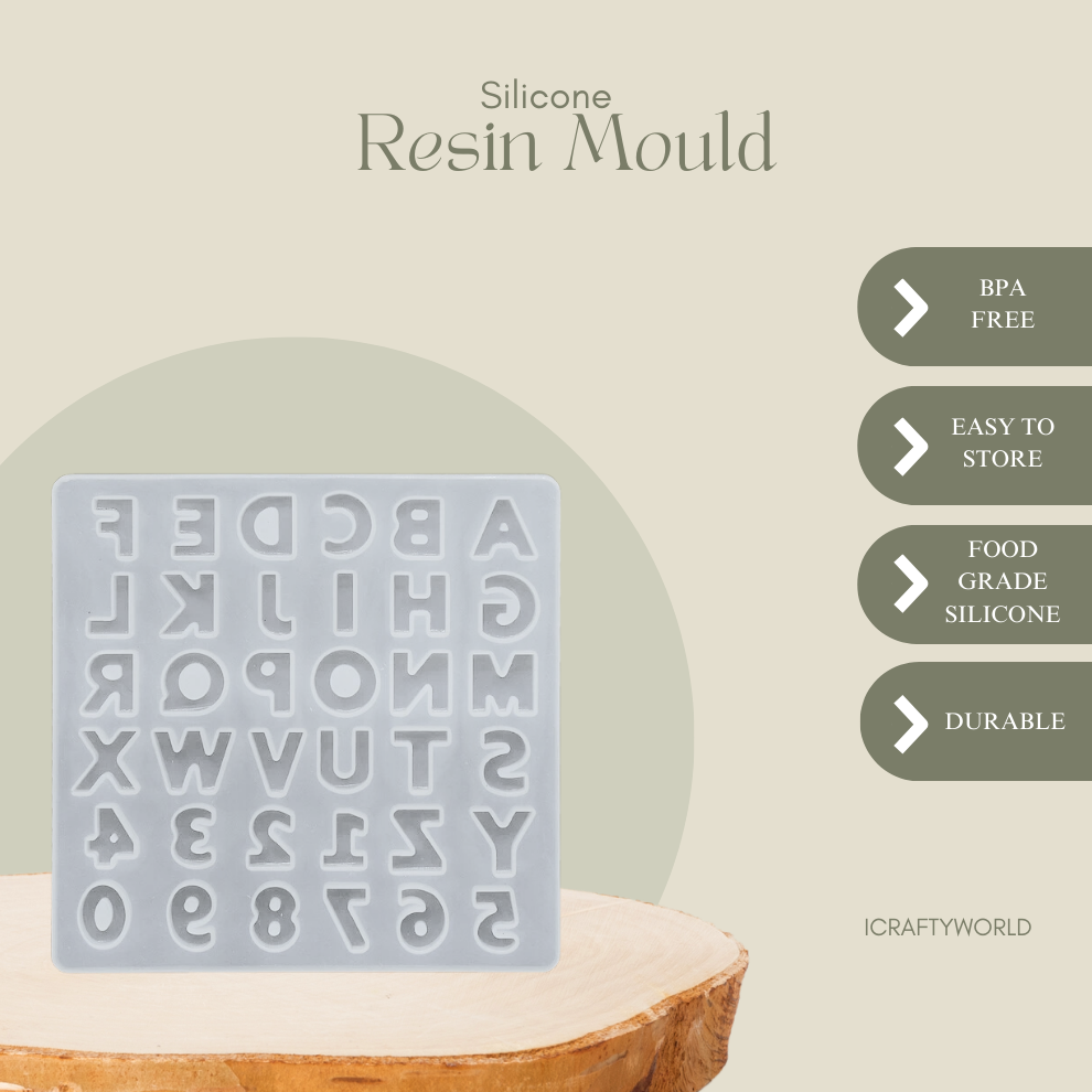 Silicone Alphabet Resin Mould